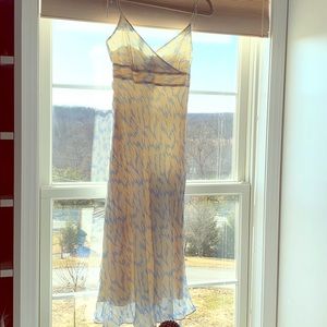 J crew silk halter dress.